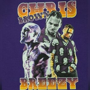 NWOT: Purple Chris Brown Graphic T-Shirt